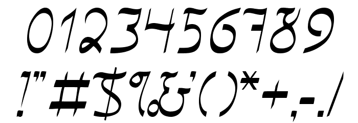 SangkuriangCursive Font OTHER CHARS