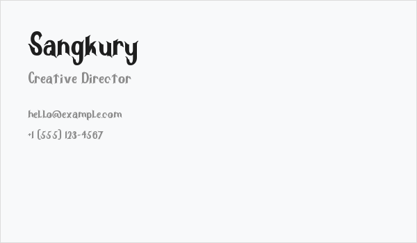Sangkury Business Card