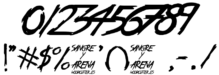 Sangre y Arena Font OTHER CHARS