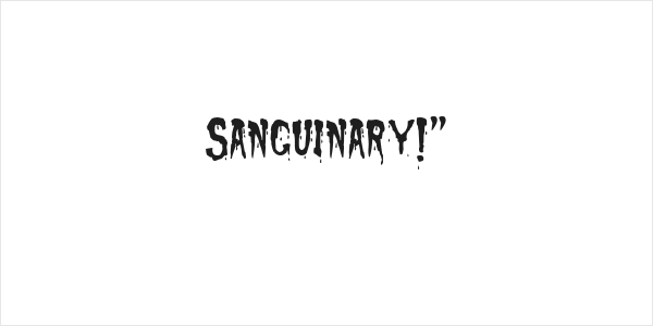 Sanguinary!" Logo