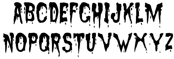 Sanguinary!` Font LOWERCASE
