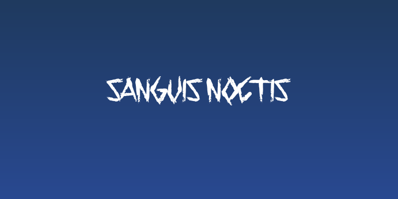 Sanguis Noctis Social Header