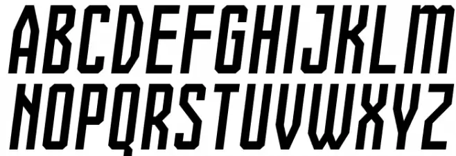 Sangyo Italic Schriftart Groß