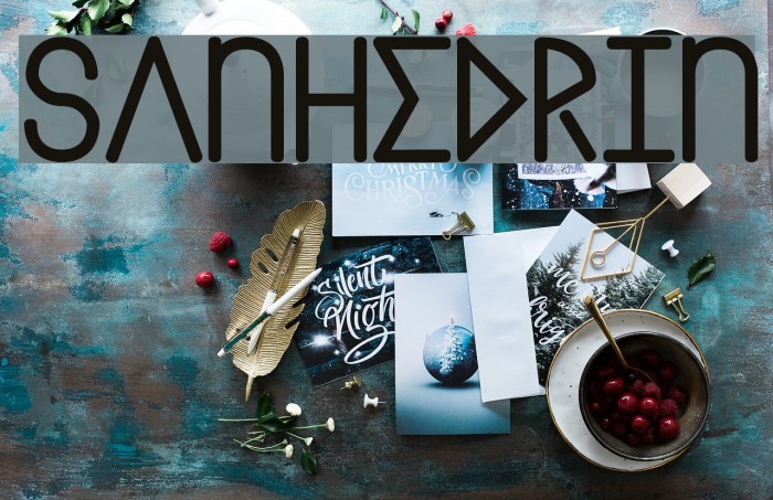 Sanhedrin Schriftart examples