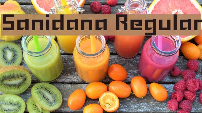Sanidana Regular Font examples