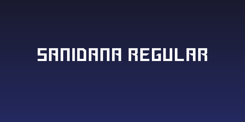 Sanidana Regular Social Header