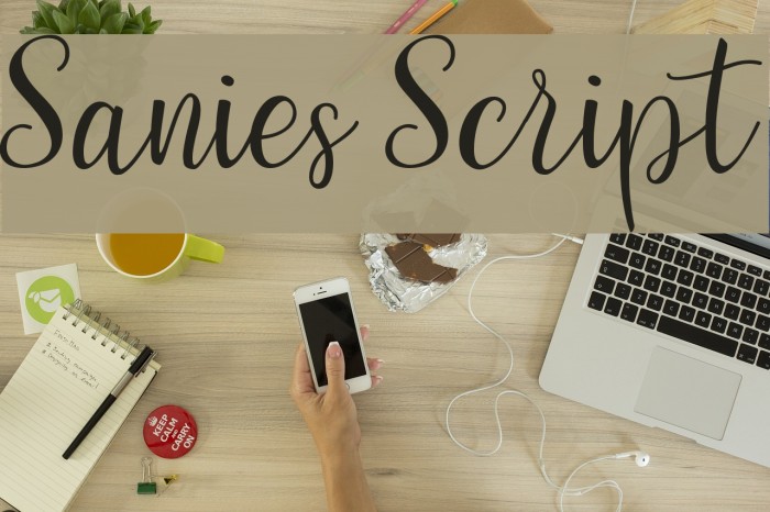 Sanies Script Fuentes examples