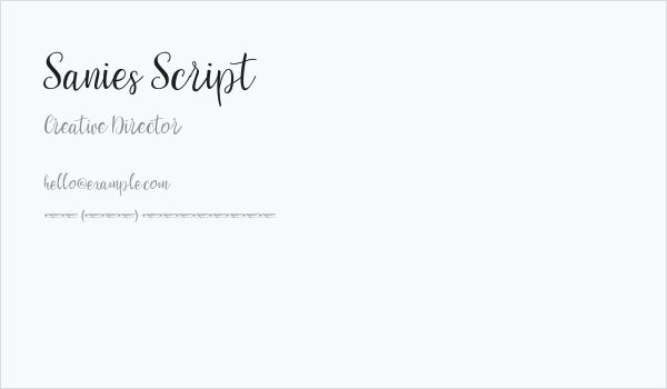 Sanies Script Business Card