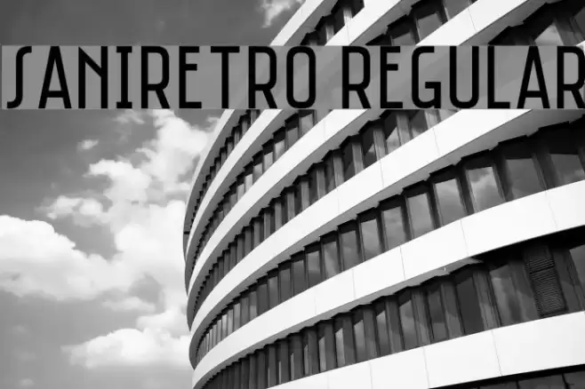 Saniretro Regular フォント examples