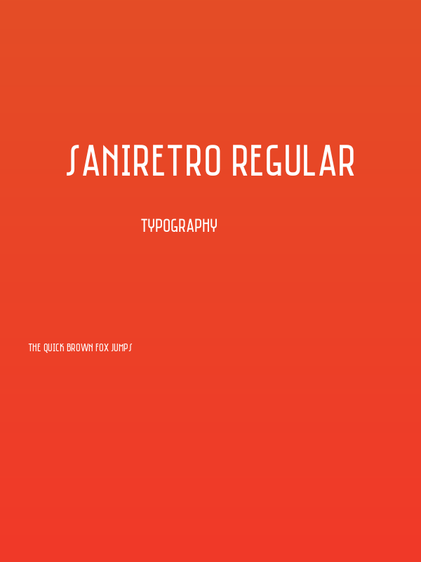 Saniretro Regular Poster