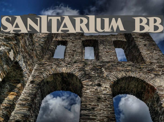 Sanitarium BB Font examples