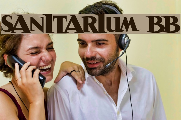 Sanitarium BB Font examples