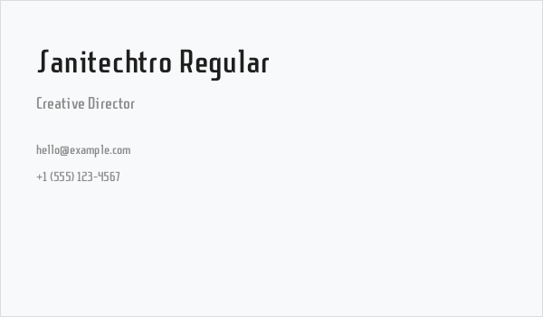 Sanitechtro Regular Business Card