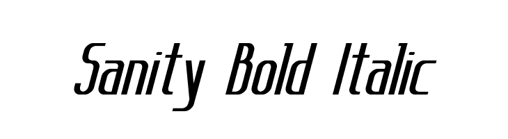 Sanity Bold Italic Font