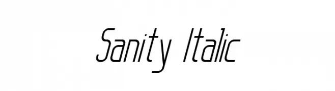 Sanity Italic  免费字体下载