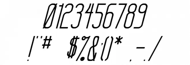 Sanity Italic フォント その他の文字