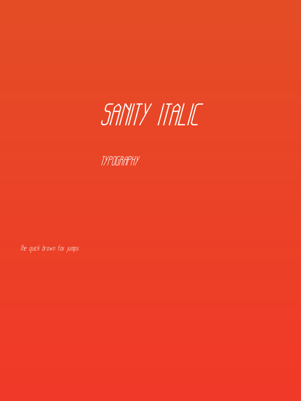Sanity Italic Poster
