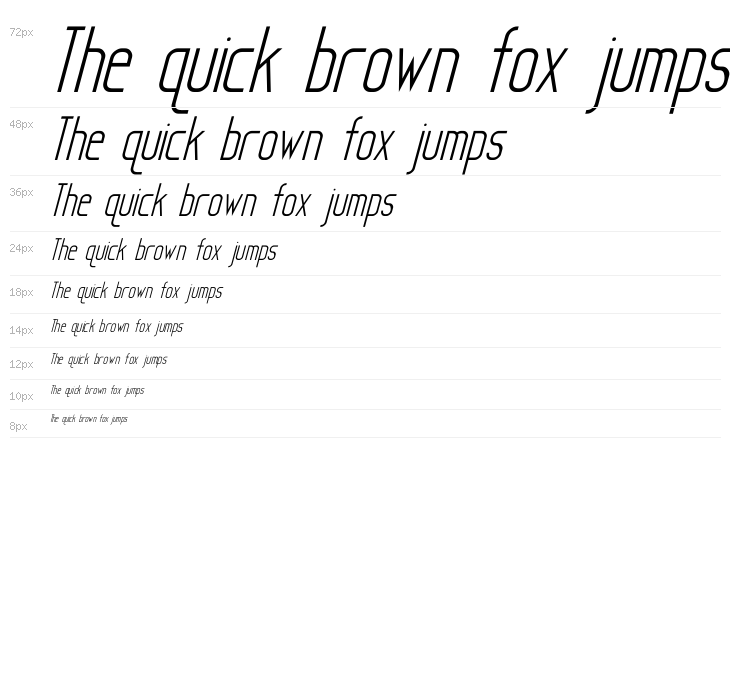 Sanity Italic Waterfall