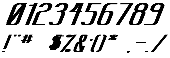 Sanity Wide Bold Italic Font OTHER CHARS