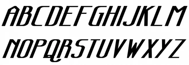 Sanity Wide Bold Italic Caratteri MAIUSCOLE