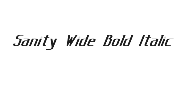 Sanity Wide Bold Italic Logo