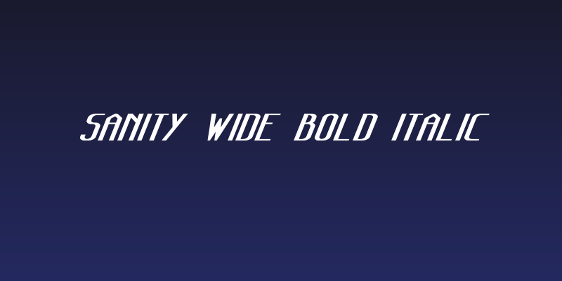 Sanity Wide Bold Italic Social Header