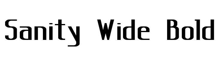 Sanity Wide Bold  免费字体下载