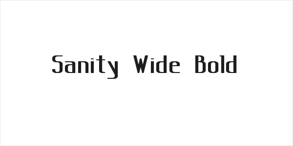 Sanity Wide Bold Logo
