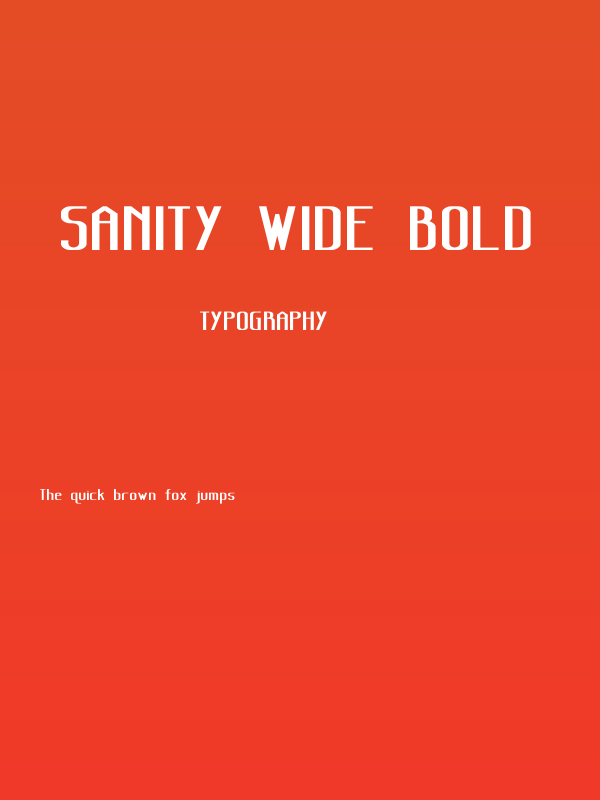 Sanity Wide Bold Poster