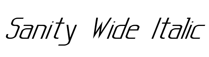 Sanity Wide Italic  フリーフォントのダウンロード