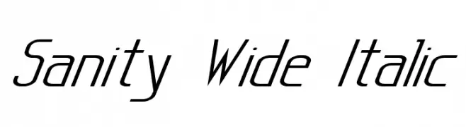 Sanity Wide Italic  font caratteri gratis