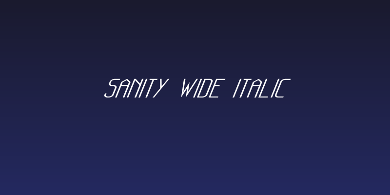 Sanity Wide Italic Social Header