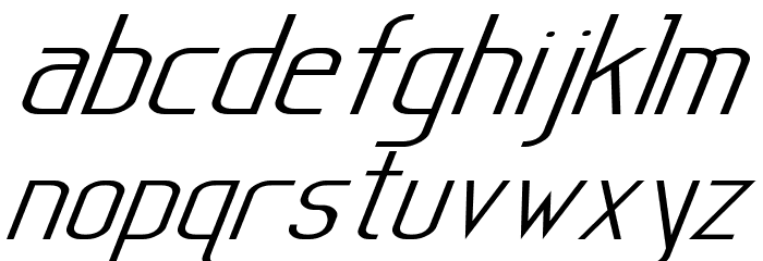 Sanity Wide Italic Font LOWERCASE