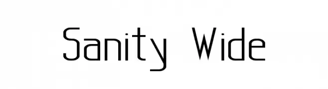 Sanity Wide  font caratteri gratis