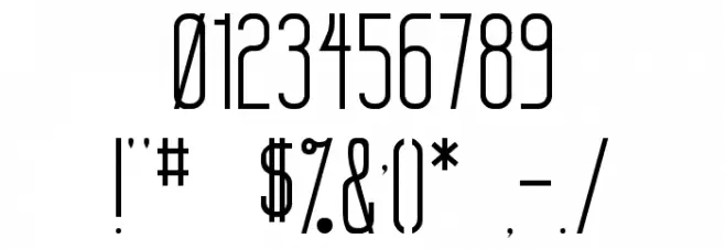 Sanity Font OTHER CHARS