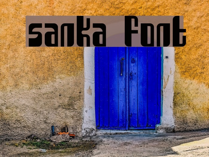 Sanka Font examples