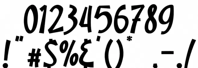 Sankutters Font OTHER CHARS