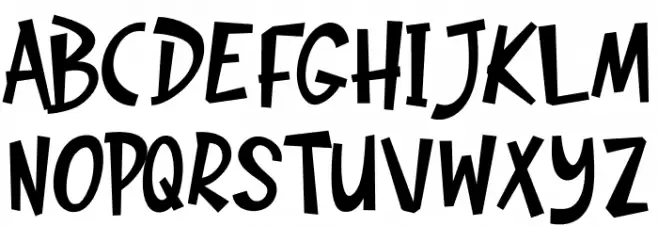 Sankutters Schriftart Groß