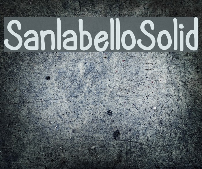 SanlabelloSolid Font examples