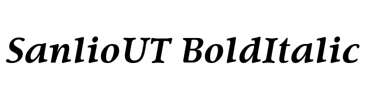 SanlioUT BoldItalic Font
