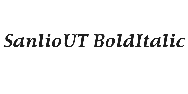 SanlioUT BoldItalic Logo