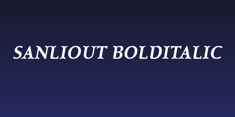 SanlioUT BoldItalic Social Header