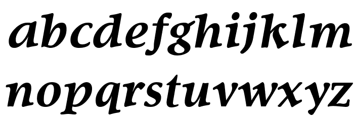 SanlioUT BoldItalic Font LOWERCASE
