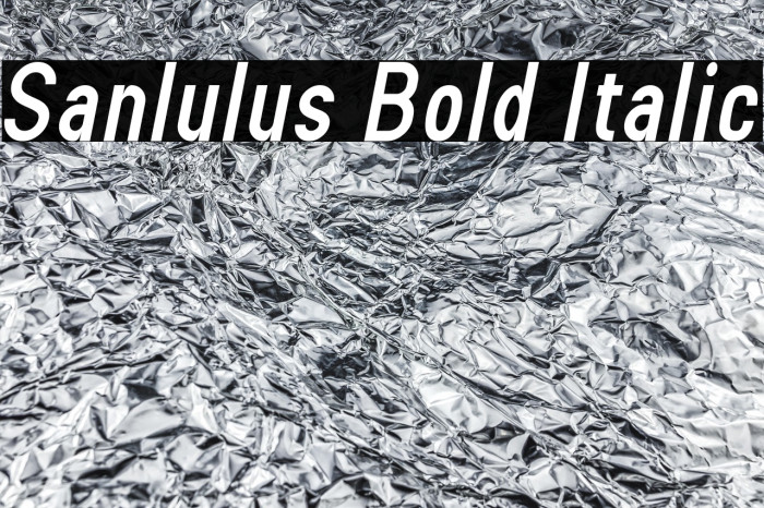 Sanlulus Bold Italic Example 1