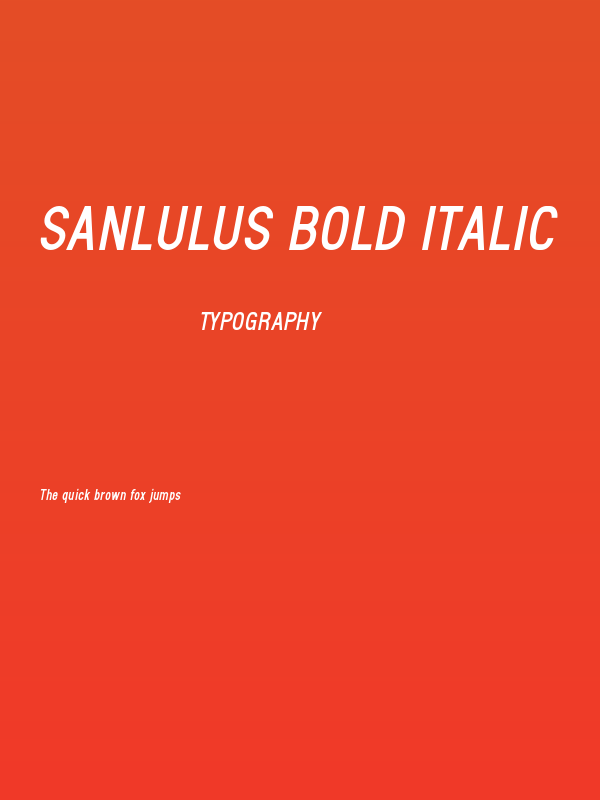 Sanlulus Bold Italic Poster