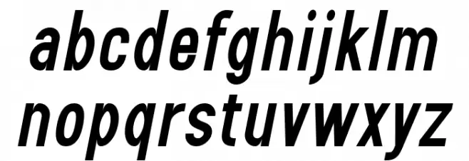 Sanlulus Bold Italic Caratteri MINUSCOLO
