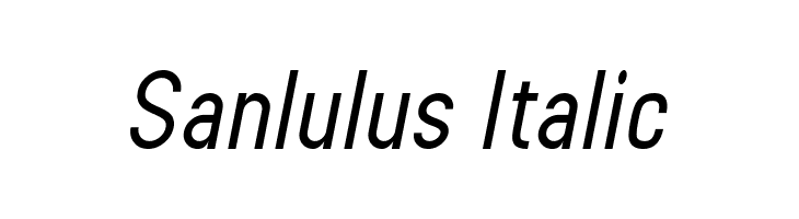 Sanlulus Italic  Frei Schriftart Herunterladen