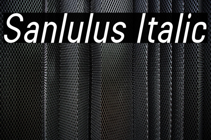 Sanlulus Italic Example 1