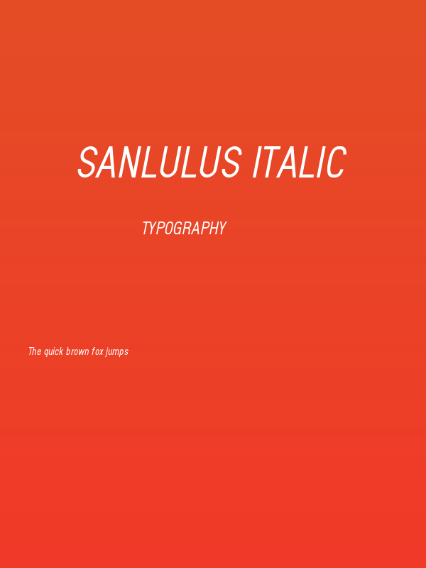 Sanlulus Italic Poster