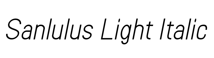 Sanlulus Light Italic  baixar fontes gratis